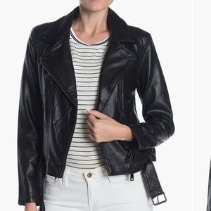 Faux leather moto jacket XL
